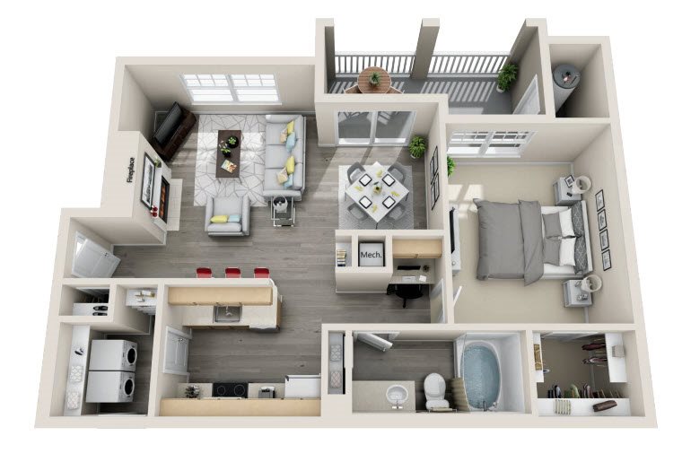 The Ashborough_Ashburn VA_Floor Plan_A32_One Bedroom One Bathroom The Ashborough_Ashburn VA_Floor Plan_A32_One Bedroom One Bathroom